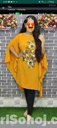 Lilen with sequence work kaftan body